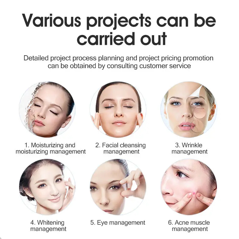 9 в 1 алмазном пилинге Hydrafacials Water Oxygen Jet Aqua Dermabrasion Кожа подтягивает чистую подтяжку лица Машина для управления красотой